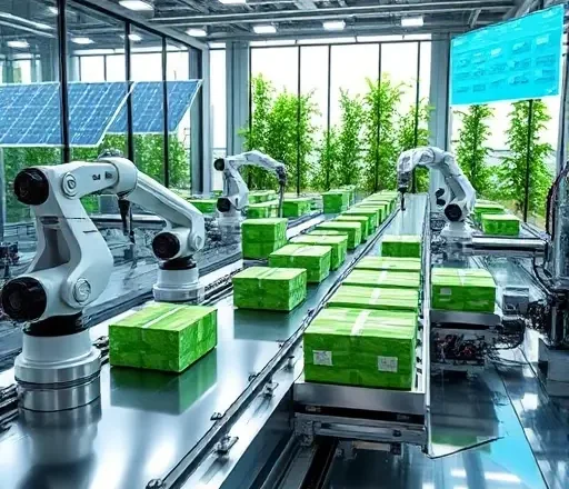 Запуск экологически чистых производственных линий с автоматизацией роботов и внедрением умных систем управления моделирует будущее индустрии